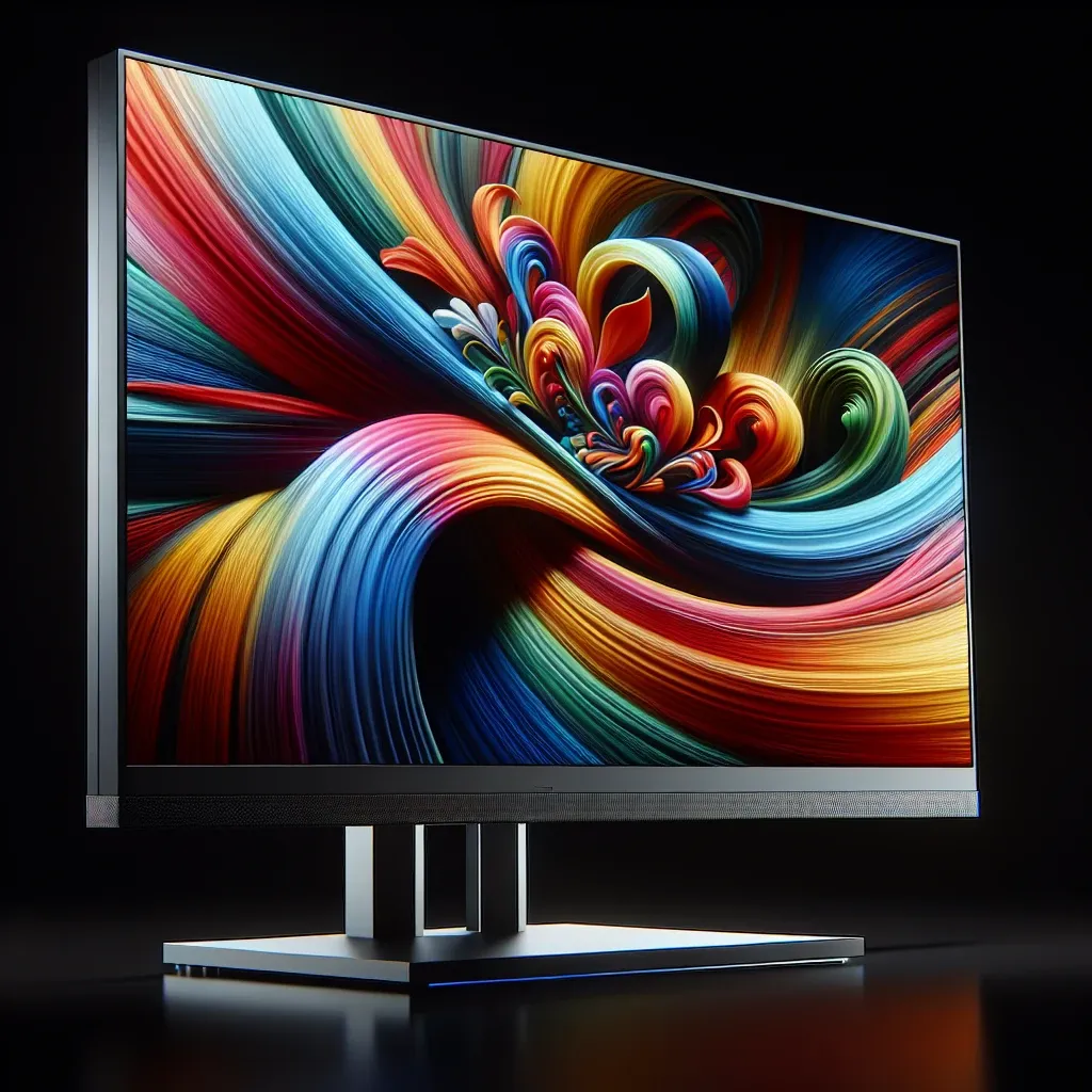 "ViewSonic 5K ColorPro Monitor showcased in bright and vibrant workspace, highlighting its cutting-edge design and color accuracy for creative professionals."