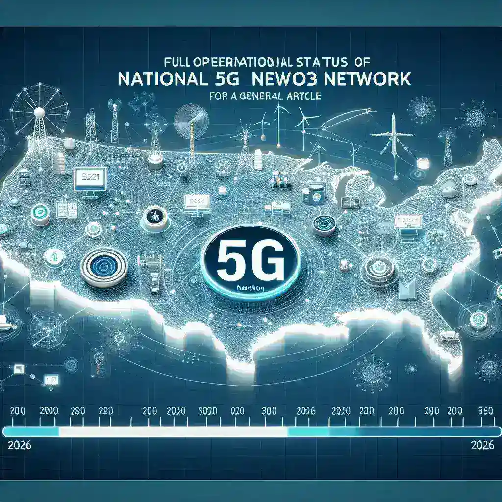 "Ilustrasi jaringan 5G nasional di Indonesia, menunjukkan peta infrastruktur teknologi tinggi yang diharapkan beroperasi penuh pada tahun 2026, sesuai dengan target pemerintah."